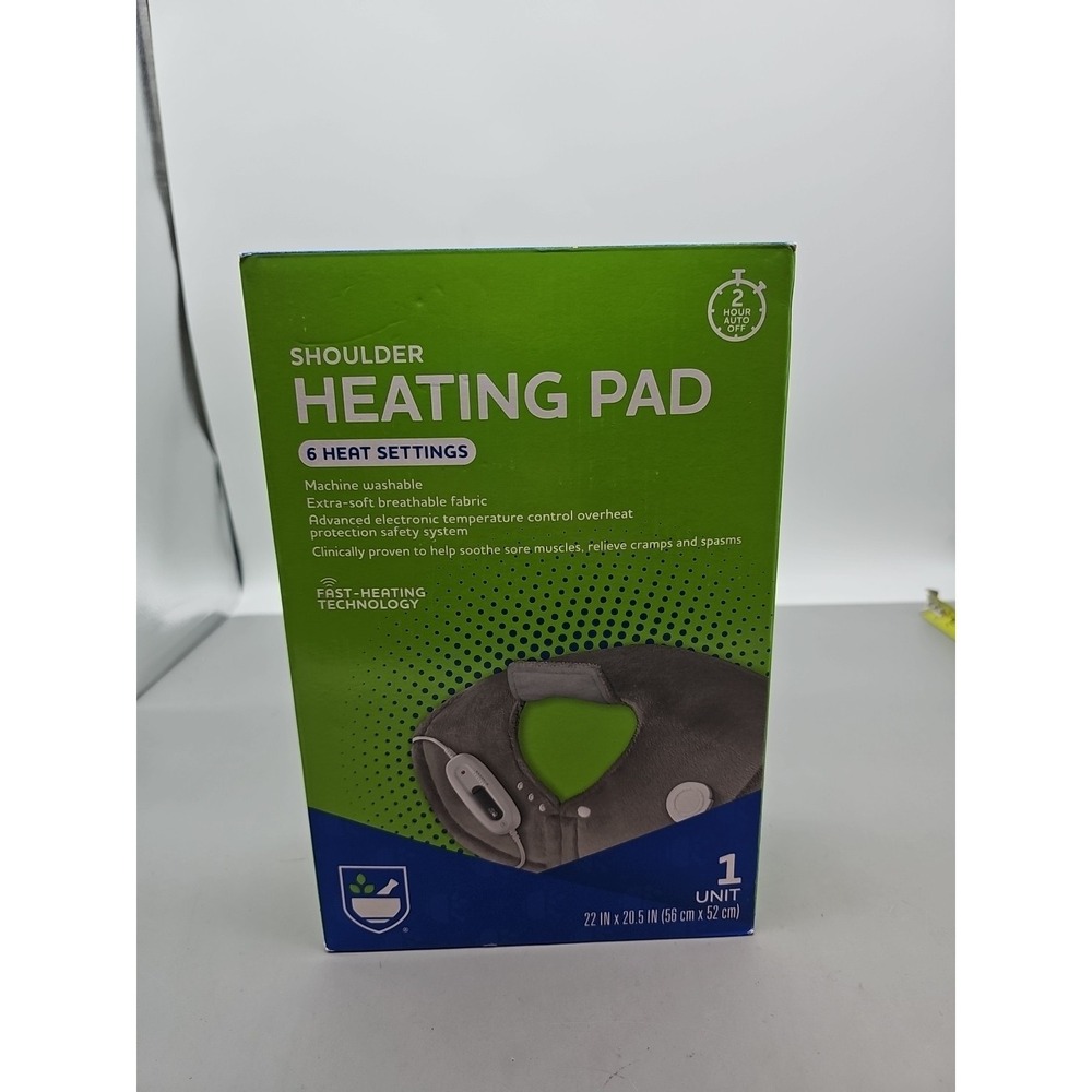 Rite Aid Portable‎ Shoulder Heating Pad, 6 Heat Settings, New